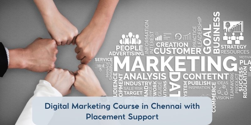 Digital marketing strategy teamwork concept with keywords like marketing, data, content, and analysis with team collaboration