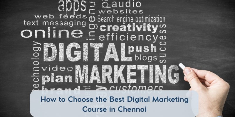 Digital marketing concepts like SEO, content, blogs, and online strategy written on a board with digital marketing text highlighted