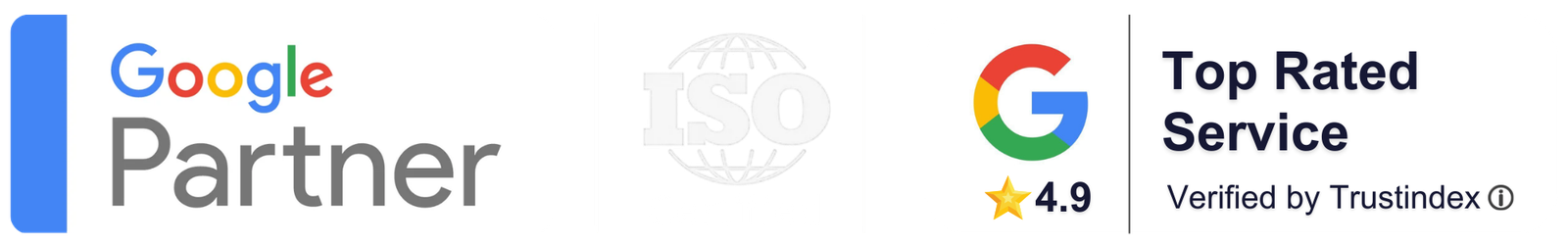 Digital marketing course certifications and trusted partner recognition concept